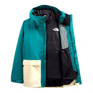 NWT’s The North Face Mens Harbor Blue/Gravel Clement Triclimate Jacket. XL